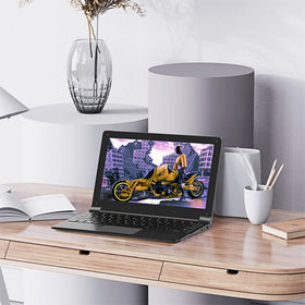TOPOSH 10.1" Mini Laptop – Windows 11, Intel J4105, 12GB RAM + 256GB SSD, Portable Netbook for Office, School & Travel